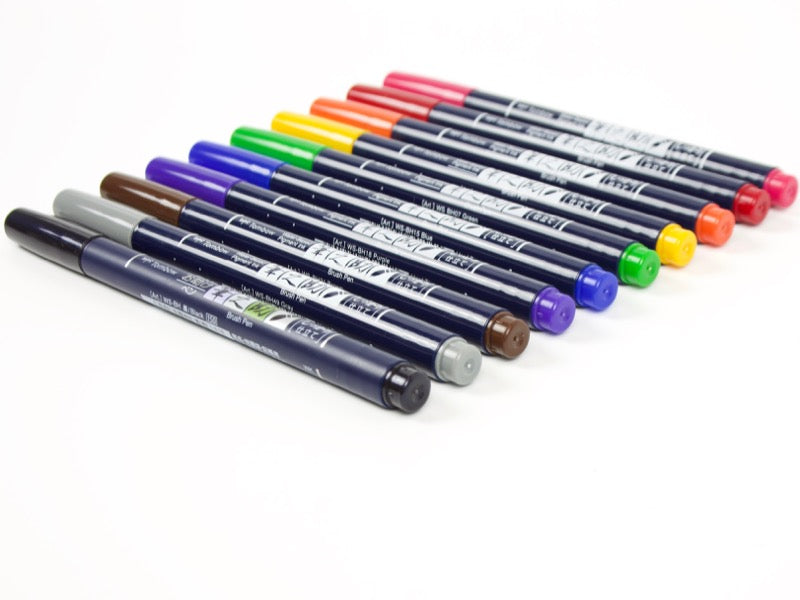 Tombow Fudenosuke Color 10 Color Set