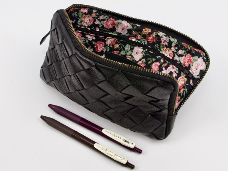 milloo Chloe Handwoven Clutch Black