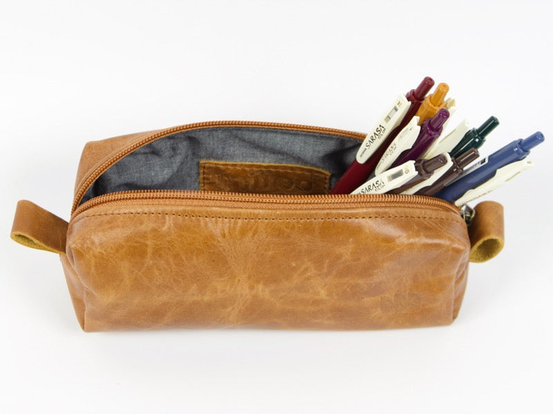milloo Rec Pen Case Distressed Brown