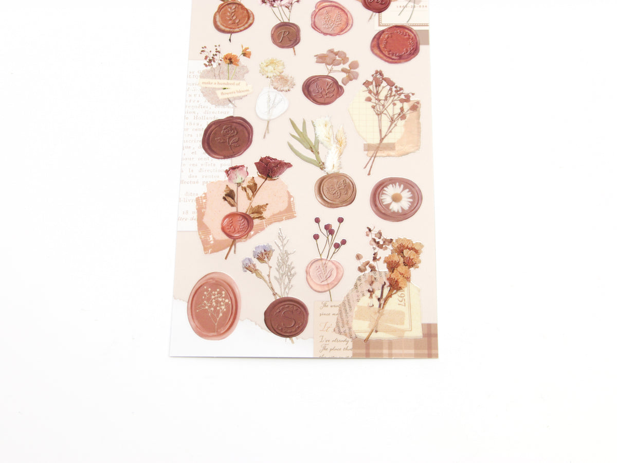 Autocollants floraux pour sceau de cire Mind Wave