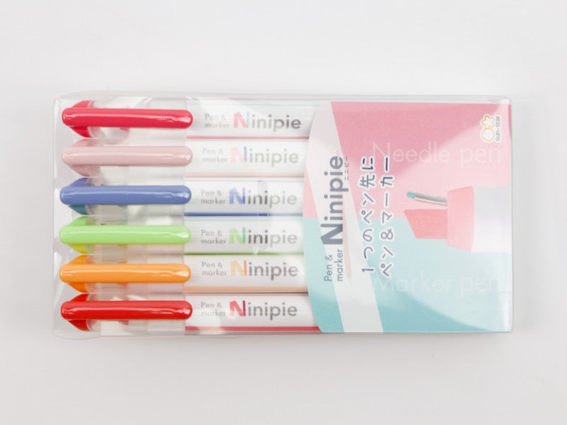 Sun-Star Ninipie BOLD Pen and Marker 6 Color Set