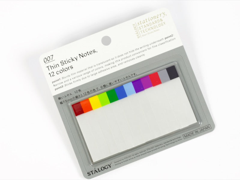 Stalogy 007 Thin Page Flags 12 Colors