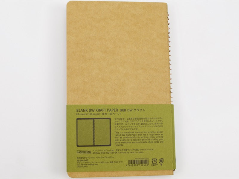 Papier Kraft DW A5 Slim Spiral de Traveler's Company